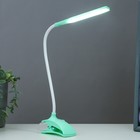 Лампа на прищепке "Змейка" 1Вт 14 LED USB зеленый 9х3,5х42 см - Фото 2