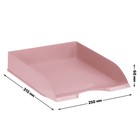 Лоток для бумаг горизонтальный Стамм "Дельта" Paris, светло-розовый - Фото 2