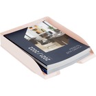 Лоток для бумаг горизонтальный Стамм "Дельта" Paris, светло-розовый - фото 20898396