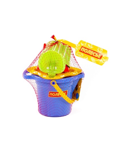 Набор игрушек для песочницы, 6 предметов: ведро, ситечко, совок, грабельки, формочки, МИКС