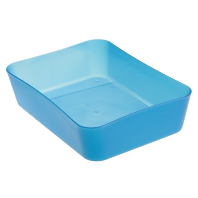 Лоток для канцелярских принадлежностей "Стамм", малый, тонированный, голубой