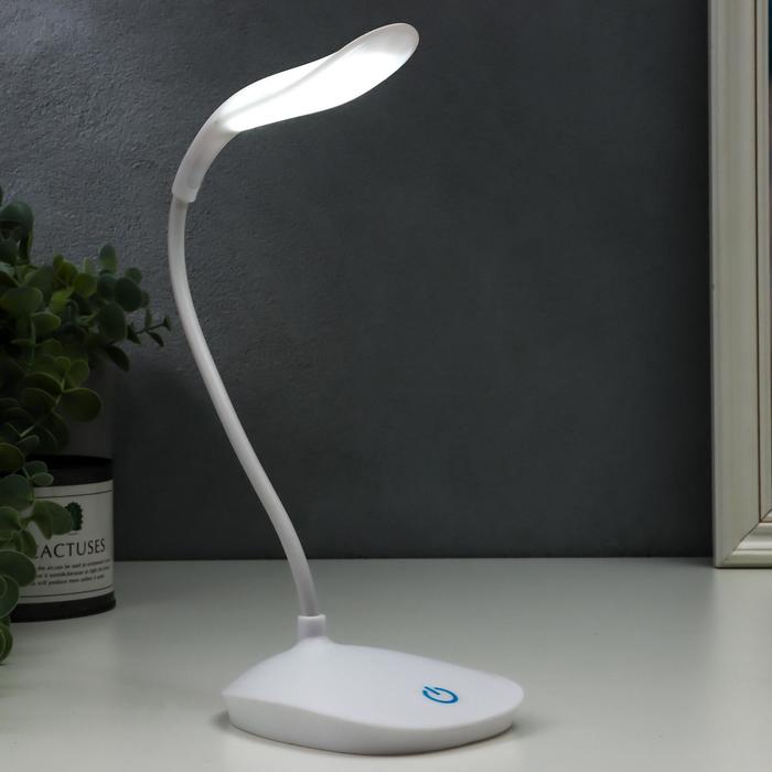 Лампа настольная "Фонарь" 1Вт 14 LED USB белый 13х10х42 см RISALUX - фото 1906978099