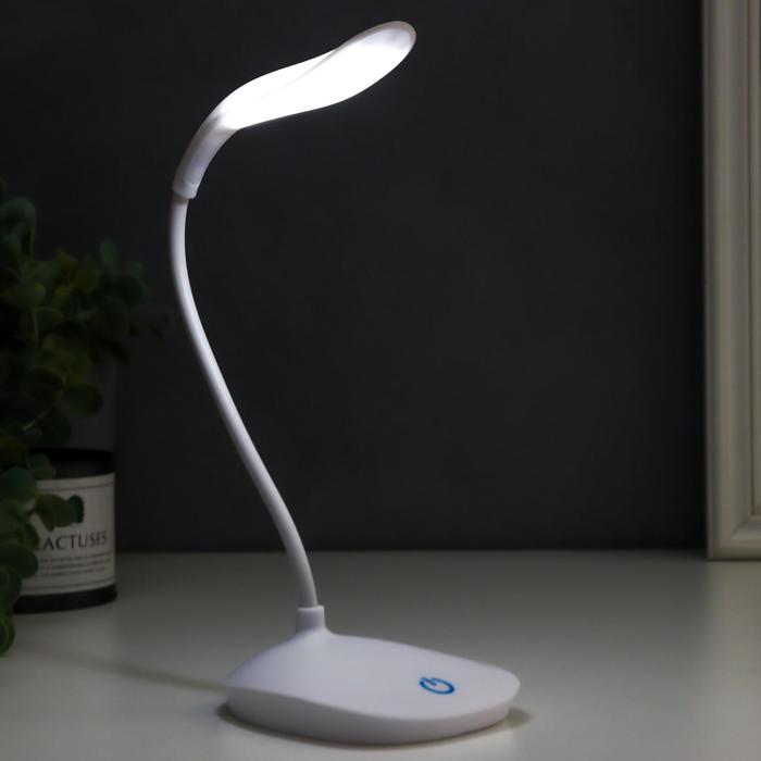Лампа настольная "Фонарь" 1Вт 14 LED USB белый 13х10х42 см RISALUX - фото 1906978100