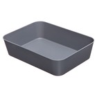 Лоток для канцелярских принадлежностей Стамм, 13 х 17.8 х 4,4 см, пластиковый, серый - Фото 2