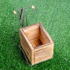 Декоративное кашпо для цветов «Велосипед», 23×8×12 см, дерево, металл, Greengo 3924361