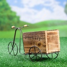 Декоративное кашпо для цветов «Велосипед», 23×8×12 см, дерево, металл, Greengo 3924361