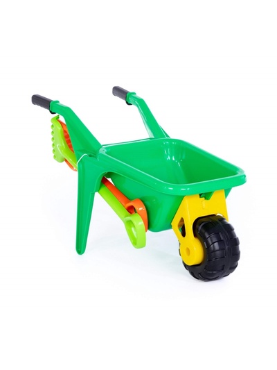 Набор игрушек для песочницы «Садовод», 3 предмета: тачка, лопата, грабли, МИКС