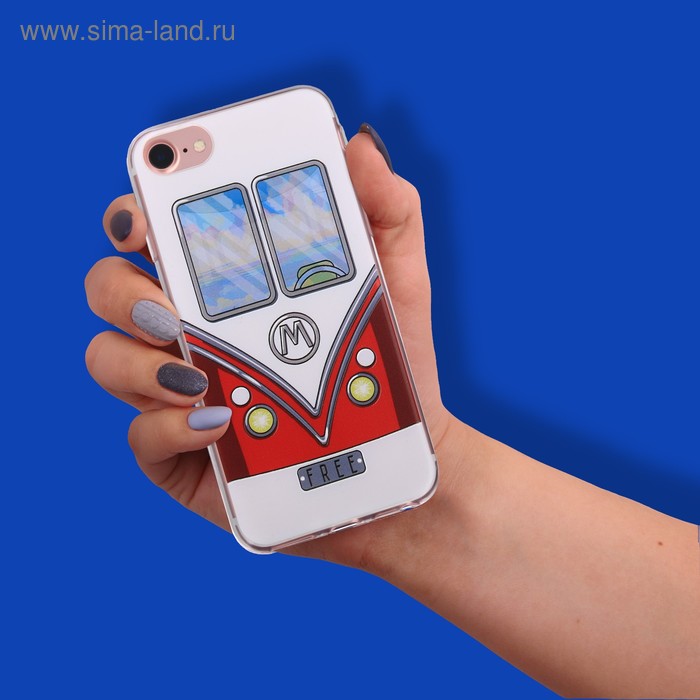 Чехол для телефона iPhone 7 с рельефным нанесением Free, 6.5 × 14 см - Фото 1