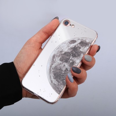 Чехол для телефона iPhone 7 с зеркальным эффектом Moon, 6.5 × 14 см