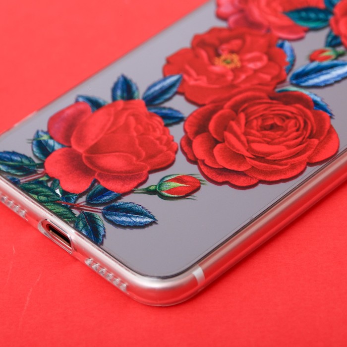 Чехол для телефона iPhone 7 с зеркальным эффектом «Розы», 6.5 × 14 см - фото 1909909357