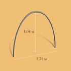 Парник, длина 5 м, оцинкованный профиль из 5 дуг, спанбонд 65 г/м², «Агрощит» - Фото 3