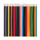 Карандаши акварельные 24 цвета, заточенные, в картонной коробке - Фото 5
