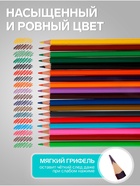 Карандаши Calligrata, цветные, акварельные, 18 цветов - Фото 3