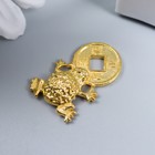 Сувенир металл "Денежная жаба с монетой" золото 2,6х1,5 см - Фото 2