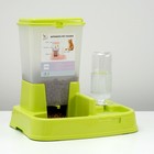 Комплекс: контейнер для корма (1,5 кг), съемная миска и поилка, зеленый - фото 8775624