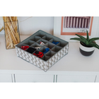 Органайзер для хранения белья «Зигзаг», 32×32×12 см, 16 отделений, цвет серый - Фото 1