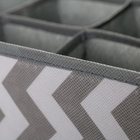 Органайзер для хранения белья «Зигзаг», 32×32×12 см, 16 отделений, цвет серый - Фото 7