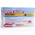 Маркер для белых досок 2.0 мм, Crown Multi Board Slim, пулевидный, красный - Фото 6