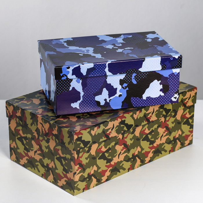 Набор коробок 10 в 1, упаковка подарочная, «Хаки», 12 х 7 х 4 - 32,5 х 20 х 12,5 см - фото 1884903721
