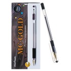 Ручка шариковая MunHwa MC Gold, чернила чёрные, узел 0.7 мм, резиновый упор, штрихкод на каждой ручке - Фото 1