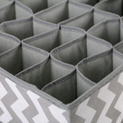 Органайзер для хранения белья «Зигзаг», 24 отделения, 32×32×12 см, цвет серый - Фото 6