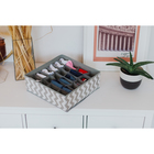 Органайзер для хранения белья «Зигзаг», 24 отделения, 32×32×12 см, цвет серый - Фото 1