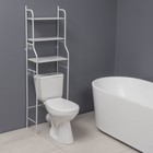 Стеллаж над унитазом, 47×25×152 см, белый - Фото 6