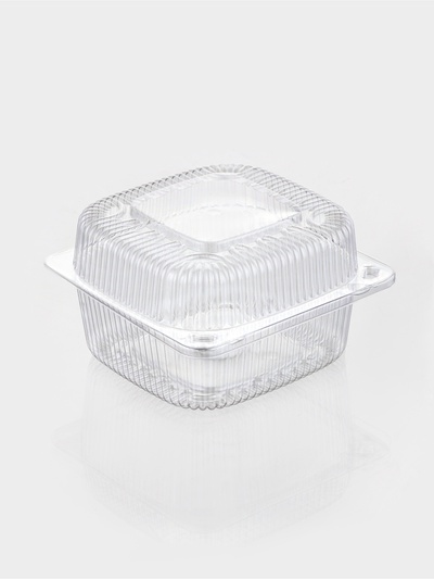 Контейнер одноразовый с неразъёмной крышкой ИП-9НАВ, пластик, 200 мл, 13×6 см, прозрачный