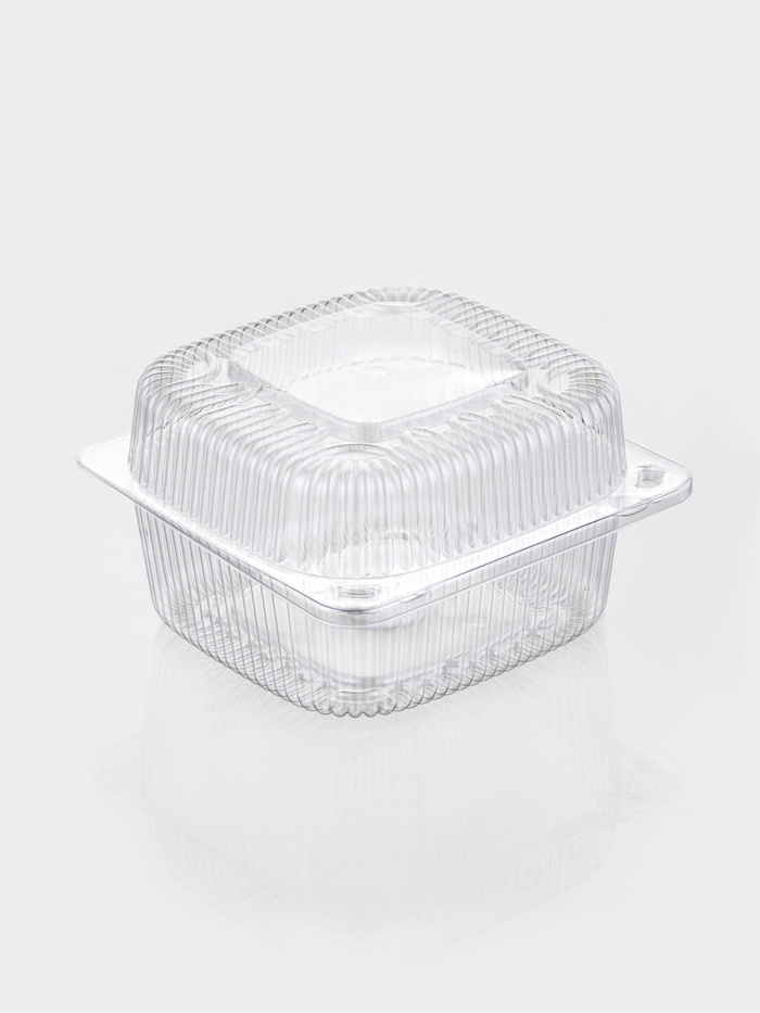 Контейнер одноразовый с неразъёмной крышкой ИП-9НАВ, пластик, 200 мл, 13×6 см, прозрачный - Фото 1