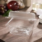 Контейнер одноразовый с неразъёмной крышкой ИП-9НАВ, пластик, 200 мл, 13×6 см, прозрачный - Фото 2