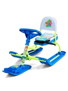Снегокат «Тимка спорт 4-1», со спинкой, голубой, зелёный, ТС4-1/Ф22 Nika Kids - Фото 7