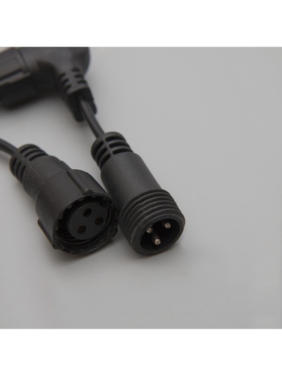 Гирлянда «Занавес» 2×1.5 м, IP44, УМС, тёмная нить, 360 LED, свечение белое, 220 В