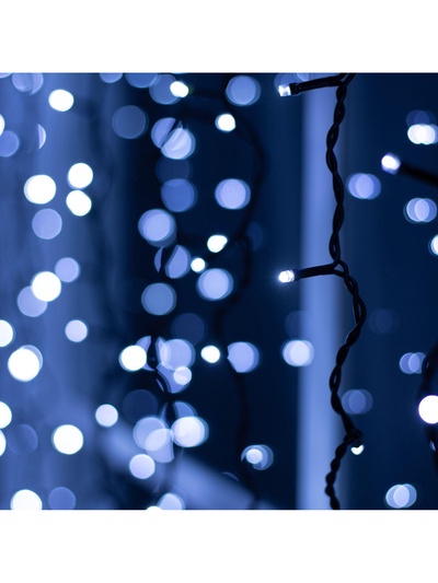 Гирлянда «Занавес» 2×1.5 м, IP44, УМС, тёмная нить, 360 LED, свечение белое, 220 В