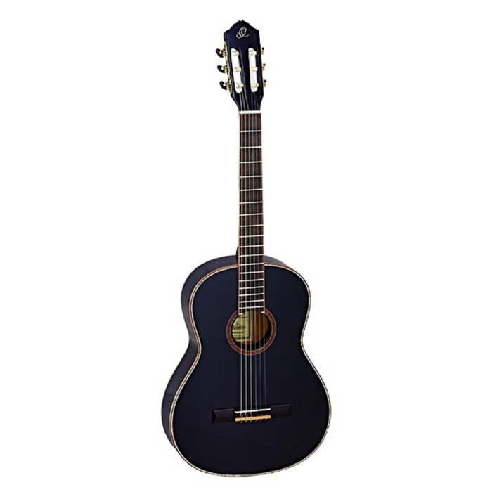 Классическая гитара Ortega R221SNBK Family Series размер 4/4, узкий гриф, черная, с чехлом