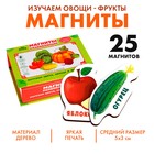 Развивающие магниты «Изучаем цвета и овощи - фрукты» (набор 25 шт.) - фото 8776189