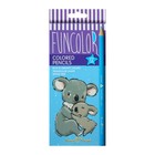 Карандаши цветные 12 цветов FunColor, пластиковые, трёхгранные, МИКС - Фото 7