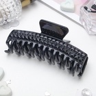 Крабик для волос «Ночка», два ряда страз, 11.5 см, чёрный - фото 51943673 Крабик для волос «Ночка», два ряда страз, 11.5 см, чёрный - фото 51943673