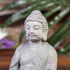 Сад Дзен "Будда в саду" серый, песок белый + свеча + камни 13х19х19 см - фото 8517622