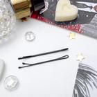 Невидимки для волос «Классика», набор 24 шт., гладкие, 5 см, чёрные - Фото 2