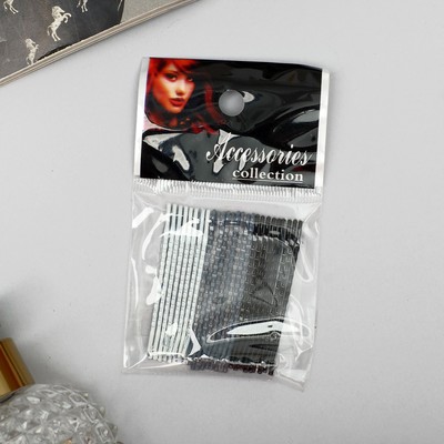 Невидимки для волос «Классика», набор 24 шт., 5 см, белый, серый, чёрный