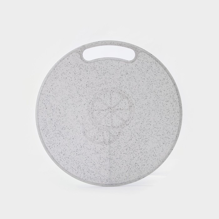Доска разделочная пластиковая круглая «Эко», d=31 см, цвет серый - Фото 1