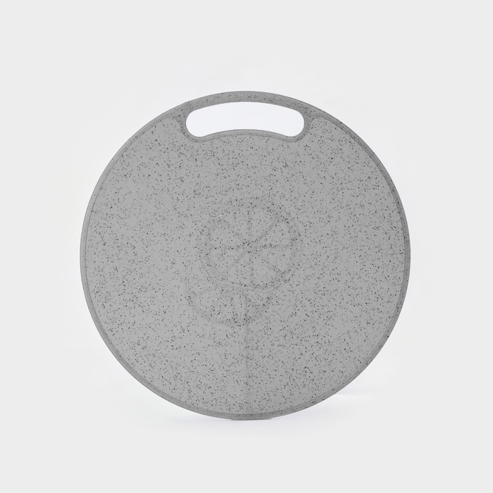Доска разделочная круглая «Эко», d=31 см, пластик, тёмно-серая - Фото 1