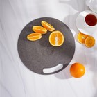 Доска разделочная круглая «Эко», d=31 см, пластик, тёмно-серая - Фото 7