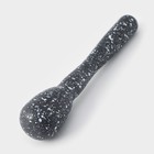 Ступка с пестиком Доляна «Чёрный мрамор», d=10 см, чёрная - Фото 4