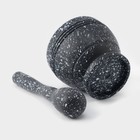 Ступка с пестиком Доляна «Чёрный мрамор», пластик, диаметр 10 см - Фото 5