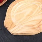 Сковорода «Круг с ручками», d=15,5 см, на деревянной подставке - фото 8869946