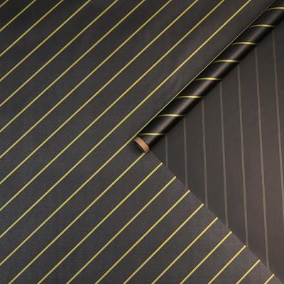 Пленка для цветов, матовая, "Люрекс", черный, 0,6 х 8,8 м