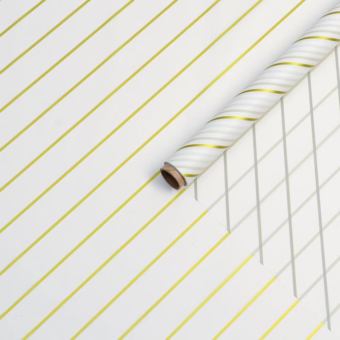 Пленка для цветов, матовая, "Люрекс", белый, 0,6 х 10 м - Фото 1