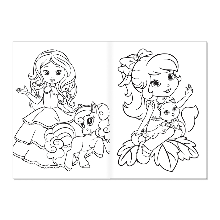 Раскраска «Прекрасные принцессы», А5, 12 стр. - фото 1908436742