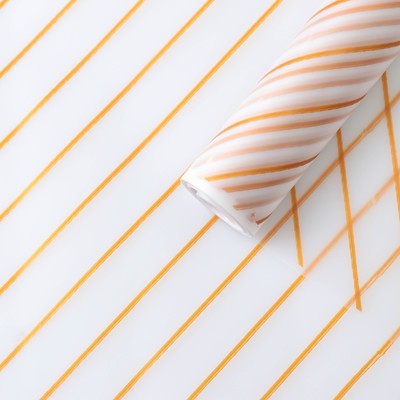 Пленка для цветов, матовая, "Люрекс", прозрачная, 0,6 х 8,8 м